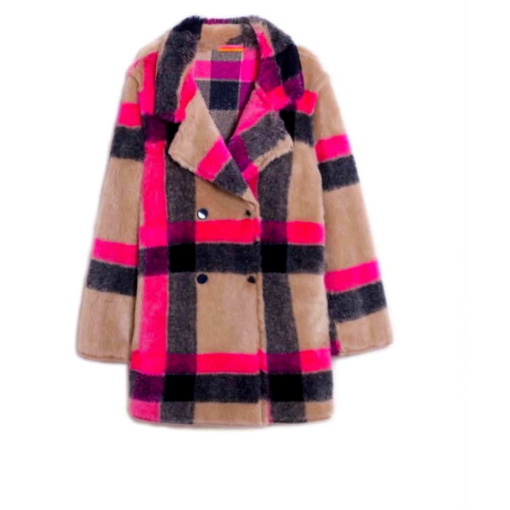 Anthropologie Vilagallo Hot Pink Teddy Coat - Picture 2 of 12